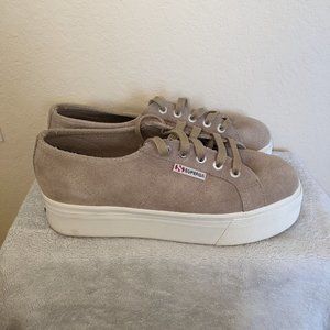 SuperGA platform sneakers, beige, size 7.5
